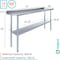 Amgood 18 in. x 72 in. Stainless Steel Work Table with 1.5 in. Backsplash WT-1872-BS-Z - alternate 4